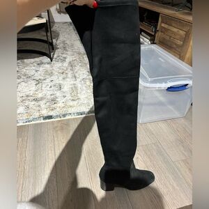 L'INTERVALLE Black Faux Suede Boots